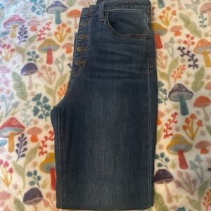 High Rise Blue Jeans with Classic Indigo Wash